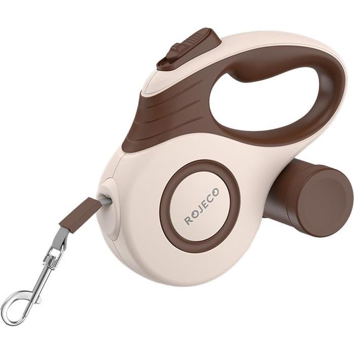 Comparer les prix de Rojeco A12 5M Automatic Retractable Dog Leash (brown) (Chien, Promenade), Collier + laisse