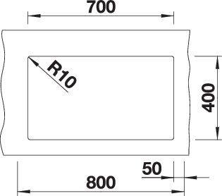 Produktbild Blanco Subline 700-U (Unterbauspüle, 73 cm, 46 cm)