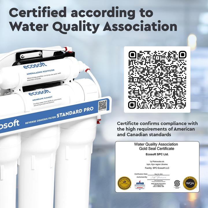 Produktbild Ecosoft Standard PRO Filtersystem mit Umkehrosmose, integrierter Pumpe und einfacher Installation