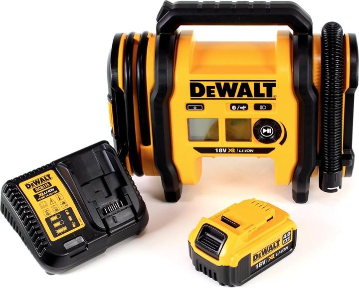 Produktbild DeWalt DCC 018 N Akku Luftkompressor 18V 11bar KFZ + 1x Akku 4,0Ah + Ladegerät (2.40 Bar, 14.70 l)