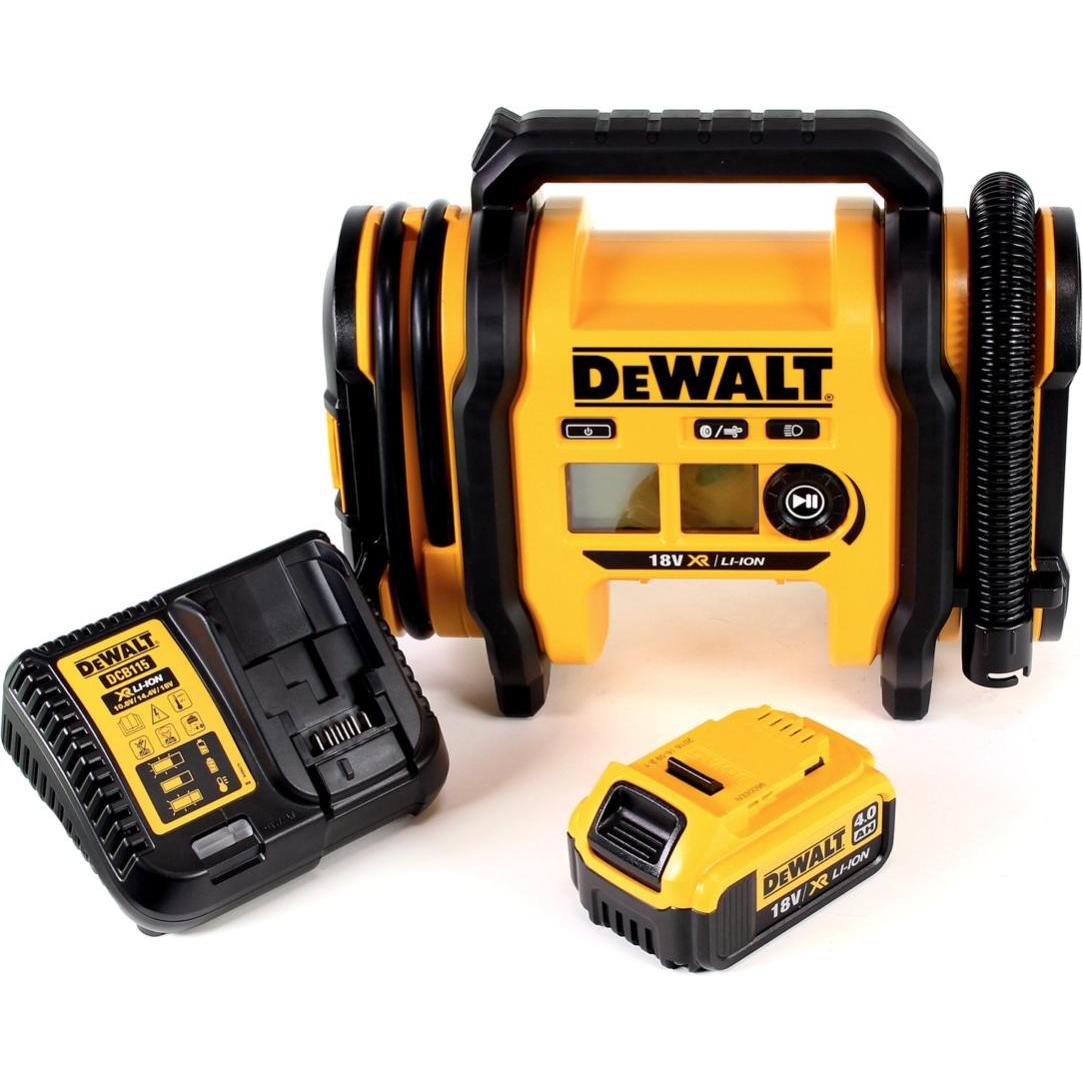 Thumbnail - DeWalt, Kompressor, DCC 018 N Akku Luftkompressor 18V 11bar KFZ + 1x Akku 4,0Ah + Ladegerät (11 Bar, 14.70 l)