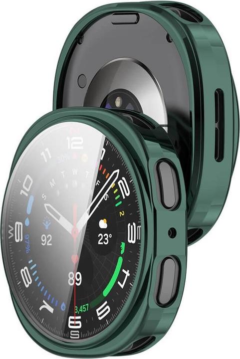 Actual product image Cover-Discount Samsung Galaxy Watch 8 40mm - Gummi Schutz Case Metall-Look