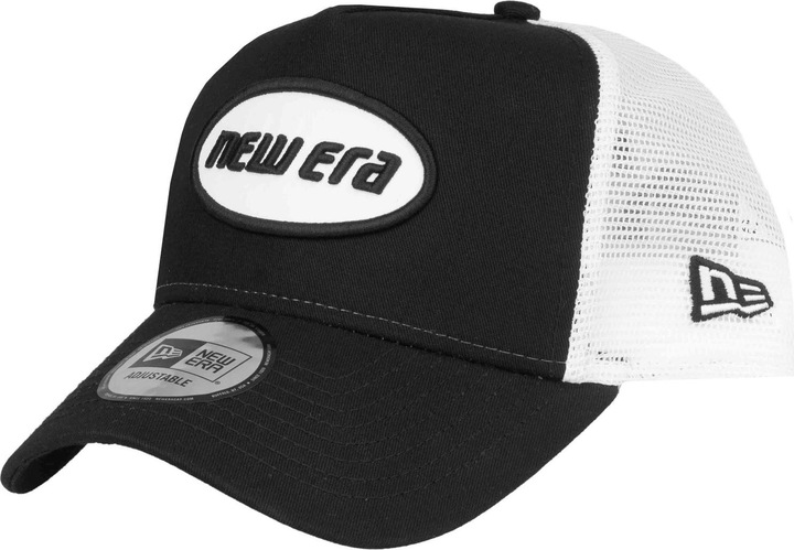 Image du produit New Era Casquette Trucker ajustable - Patch de marque rétro noir
