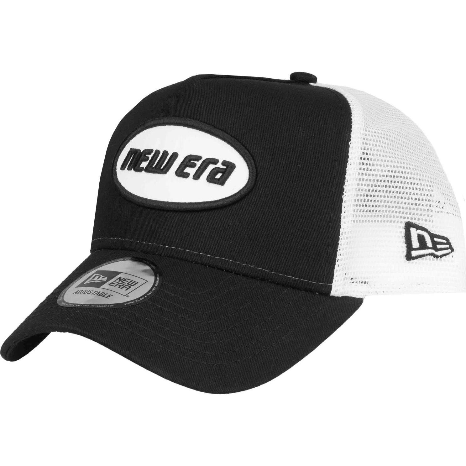 New Era, Herren, Cap, Adjustable Trucker Cap - Retro Brand Patch Schwarz, Schwarz
