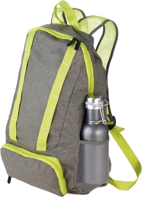 Produktbild Troika BAGPACK Rucksack faltbar, polyester, grau/grün (12 l)