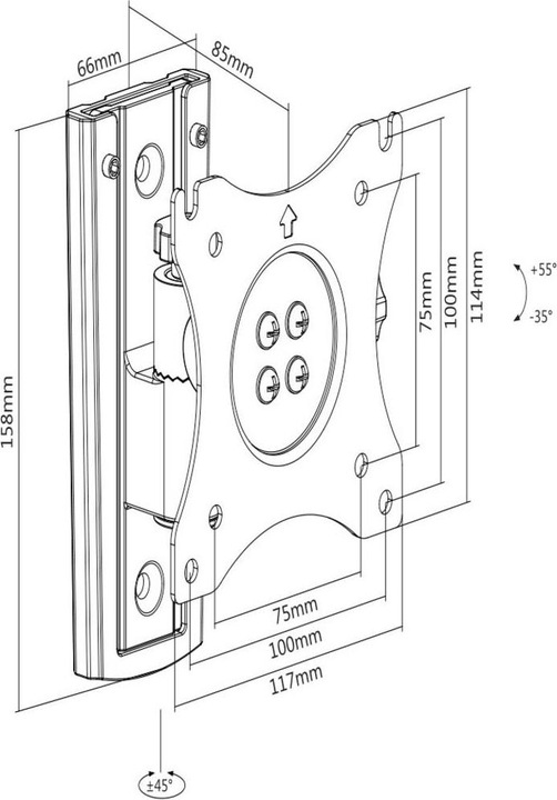 Produktbild SpeaKa Professional Wandmonitorhalterung (Wand, 33")