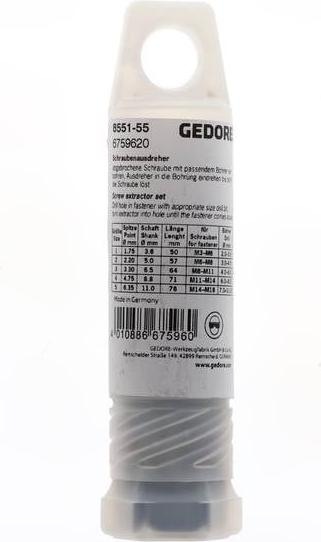 Actual product image Gedore Screw extractor set