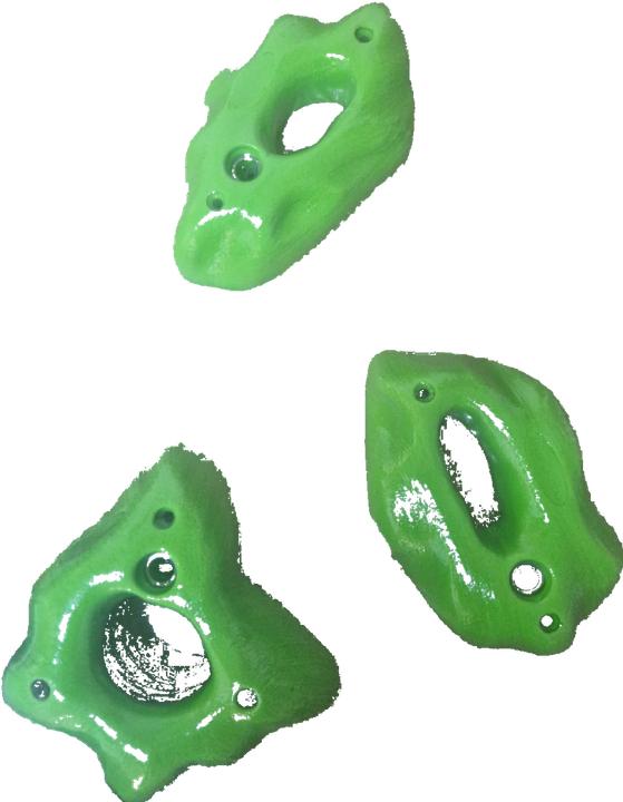Actual product image Peak-a-boo Klettergriffe Set Amigos (Neon Green)
