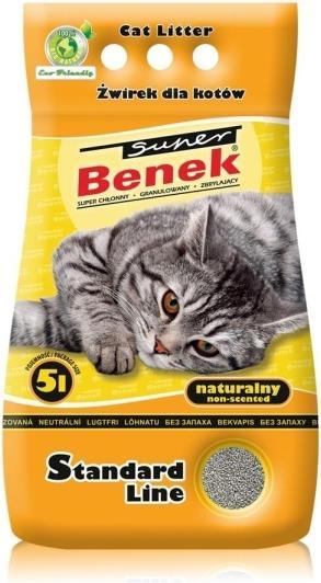 Productafbeelding Super Benek Certech Standaard Naturel - Kattenbakvulling Klonterend 10 l (Bindmiddel, Snel absorberend, 9.90 kg)