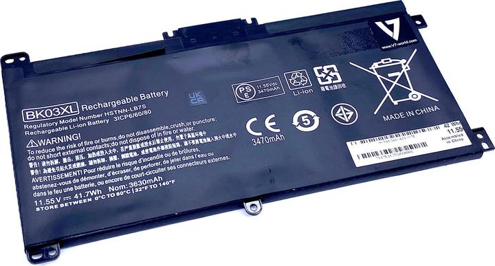 Actual product image V7 BAT HP PAVILION X360 14-BA (3 cubicles, 3615 mAh)