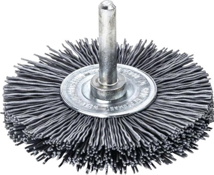 Productafbeelding Lessmann Ronde borstel Ø 70 mm schacht 6 mm SiC borstelharen korrel 120 12 mm 15000 min-¹ (120)