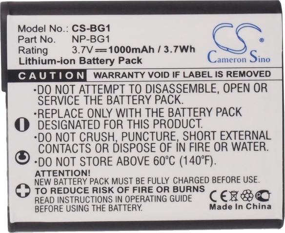 Actual product image CS Cameron Sino Battery for Sony NP-BG1 & NP-FG1 (Camera battery)