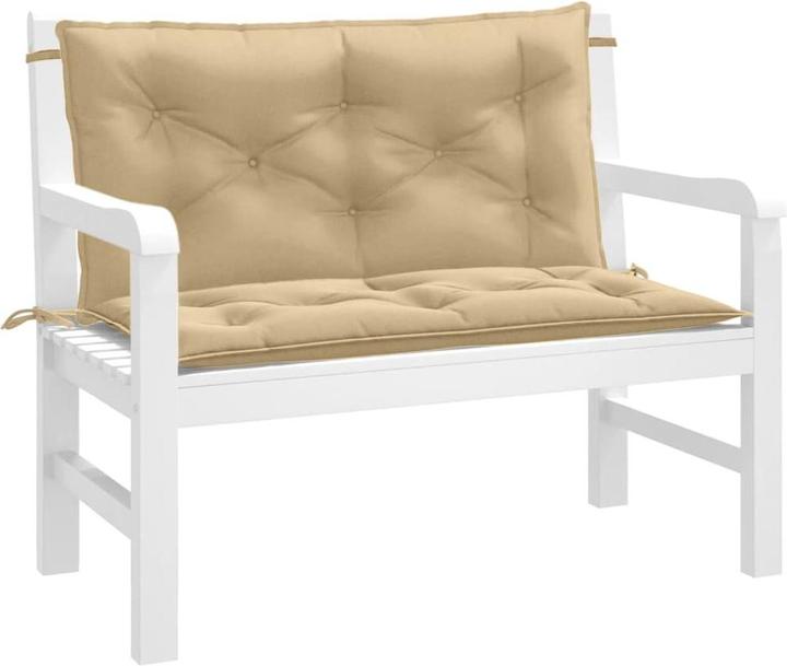 Actual product image VidaXL Garden bench cushions 2 pcs. fabric (100 x 50 x 7 cm)
