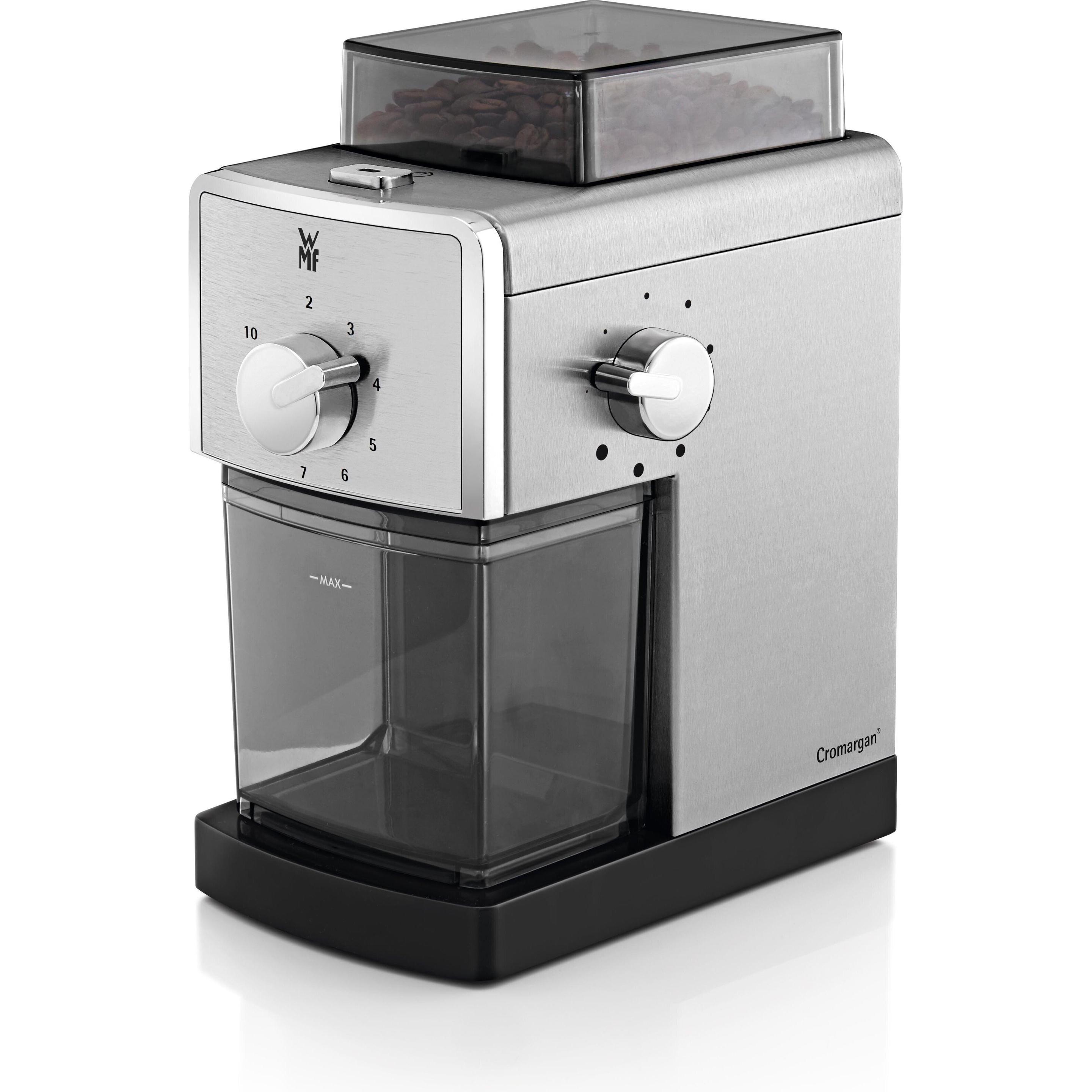 WMF Stelio macinacaffè, Macinacaffè, Argento, Nero