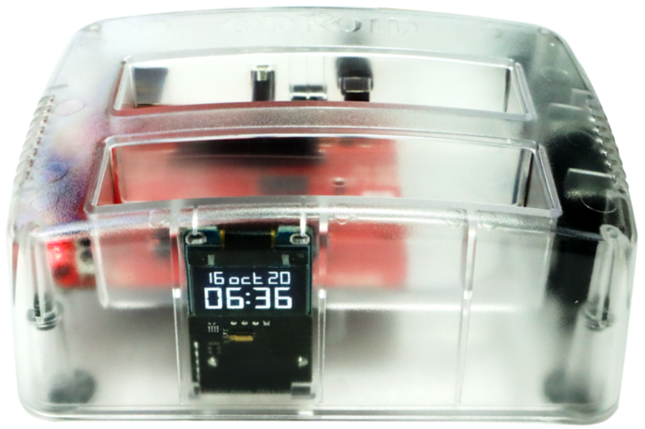 Actual product image Odroid Odroid-HC4 with OLED screen