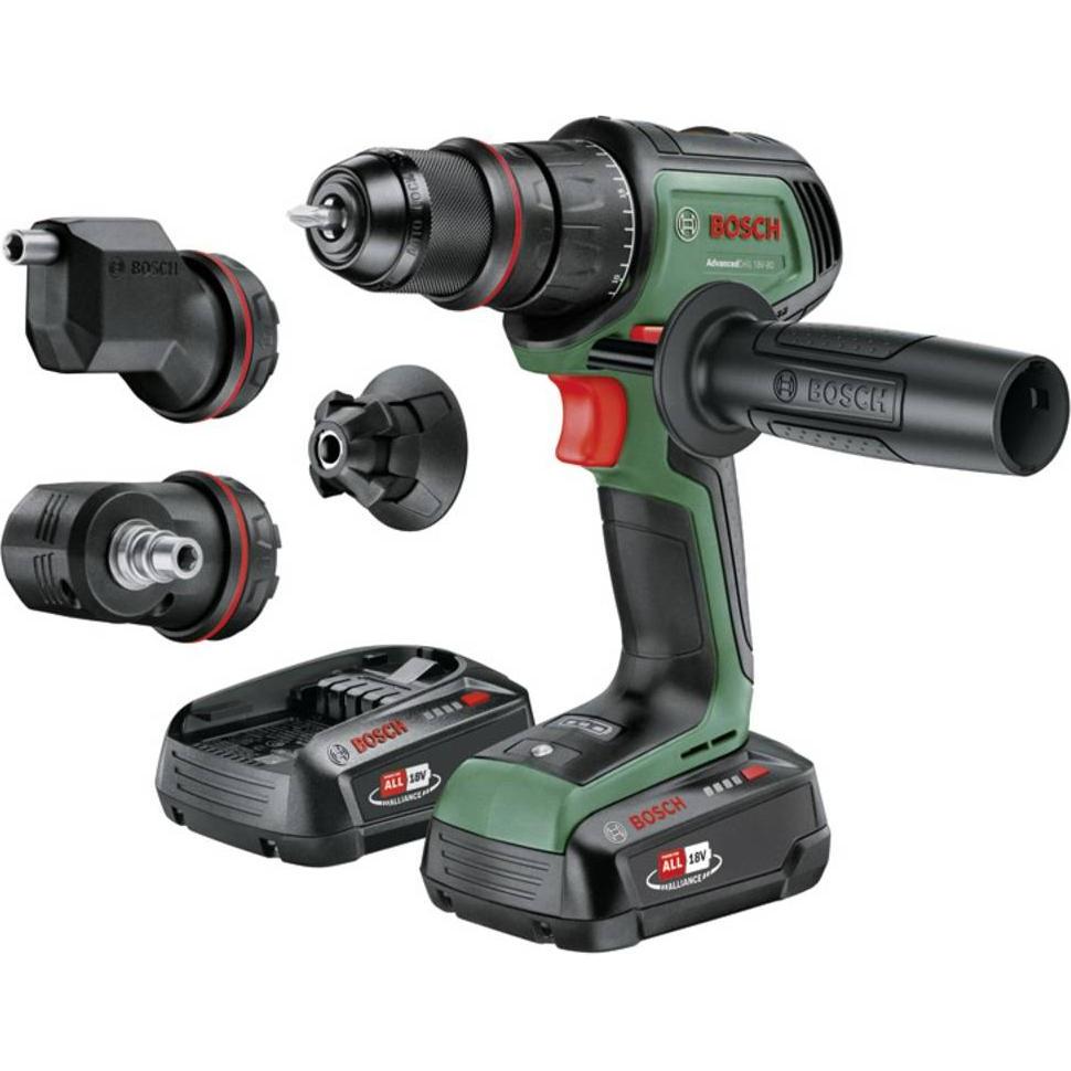 Bosch Home & Garden, Bohrmaschine + Akkuschrauber, Akku-Bohrschrauber AdvancedDrill 18V-80 QuickSnap, 2x Akku PBA 18V 2....