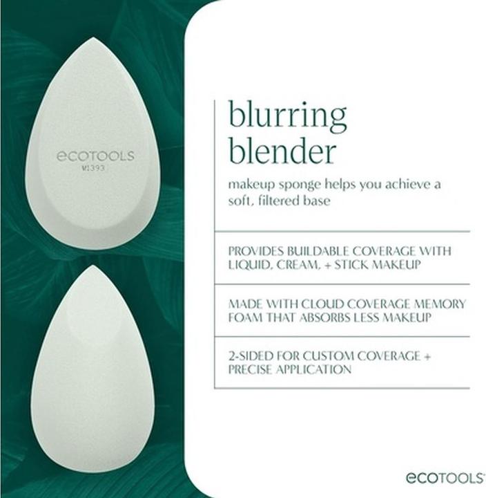 Actual product image EcoTools Blurring Blender Makeup Sponge For Liquid & Cream Foundation Cloud Coverage Memory Foam Eco