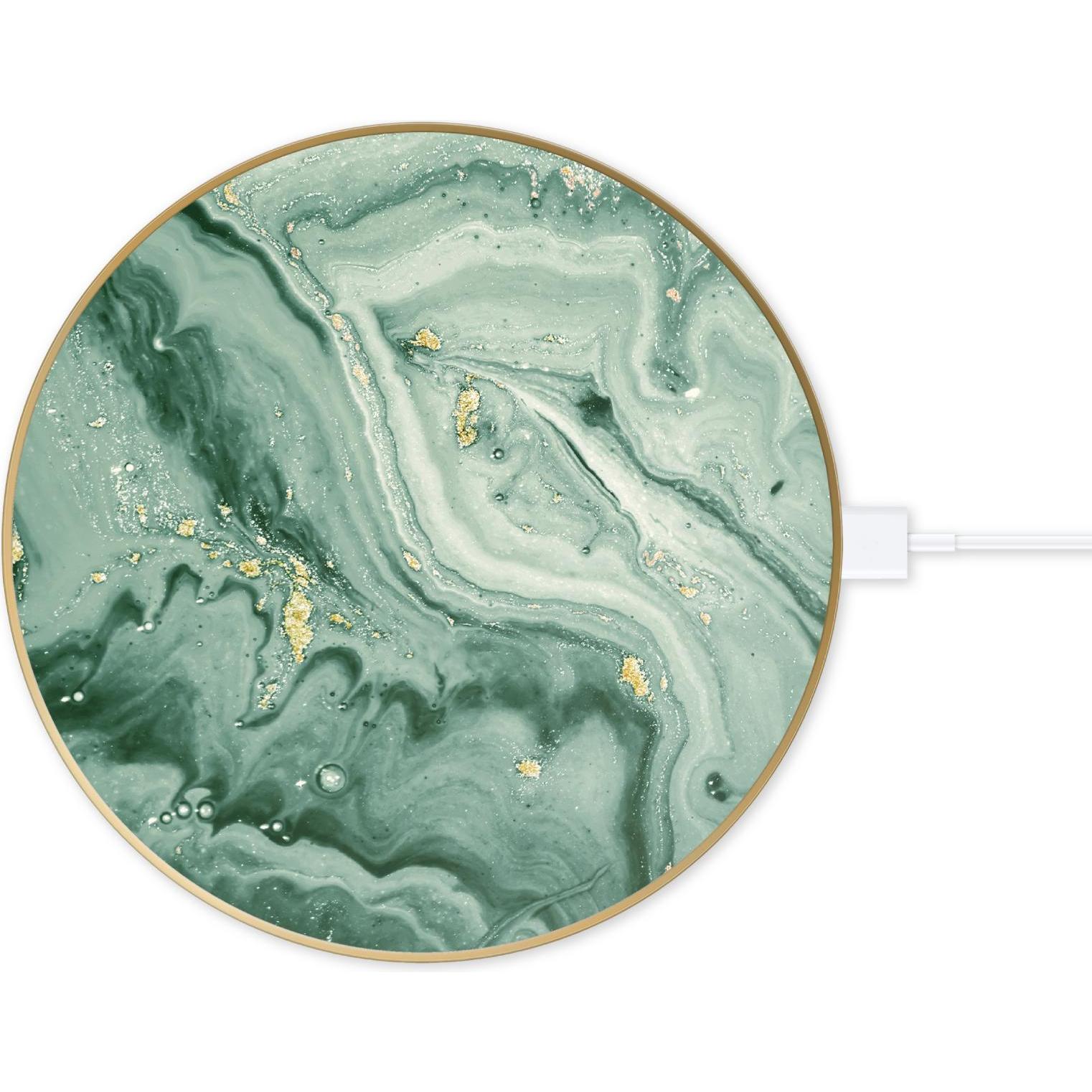 Thumbnail - iDeal Of Sweden Universal-Charger Mint Swirl Marble (10 W), Wireless Charger, Mehrfarbig