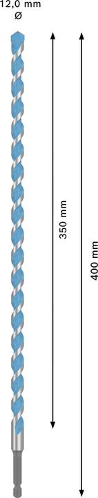 Produktbild Bosch Professional Zubehör Expert HEX-9 Multi Construction Bohrer, 12 x 350 x 400 mm (12 Millimeter)