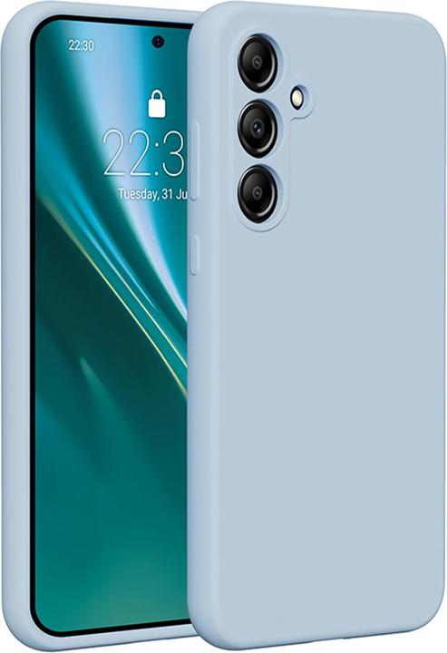 Actual product image Etteri Silicone case for Samsung Galaxy A55 5G light blue (Samsung Galaxy A55)