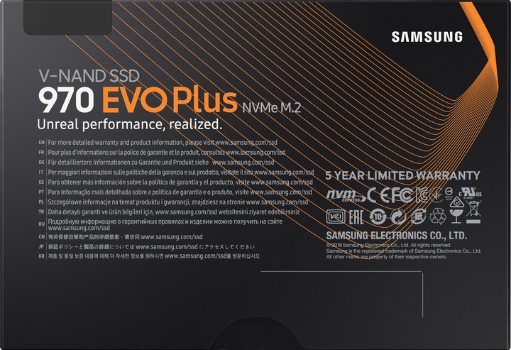 Actual product image Samsung 970 EVO Plus (500 GB, M.2 2280)