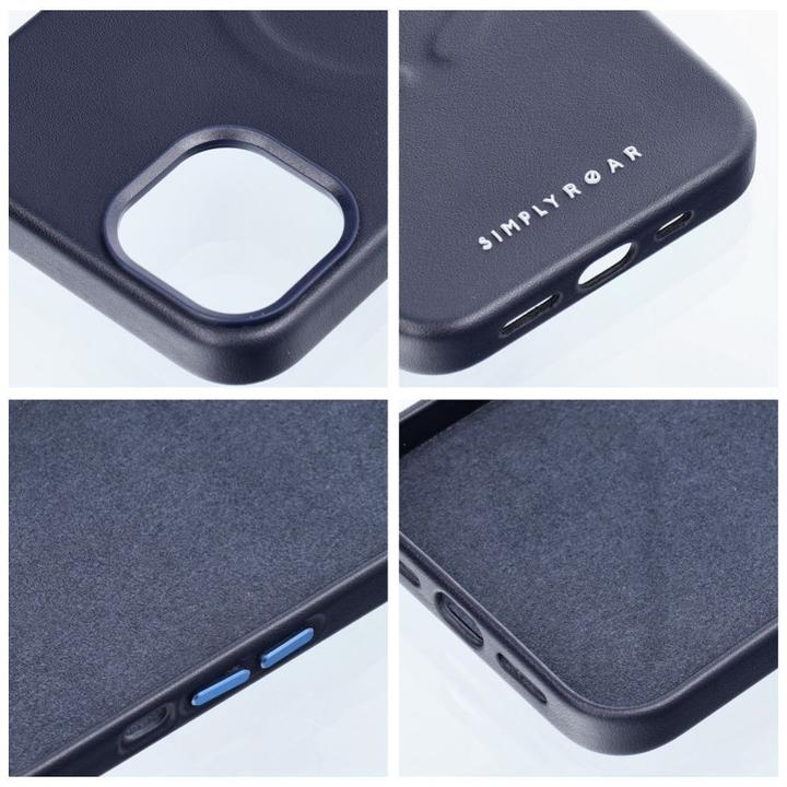 Produktbild Roar Back panel cover case LEATHER MAG compatible with MagSafe for IPHONE 15 Plus navy (Apple iPhone 15 Plus)
