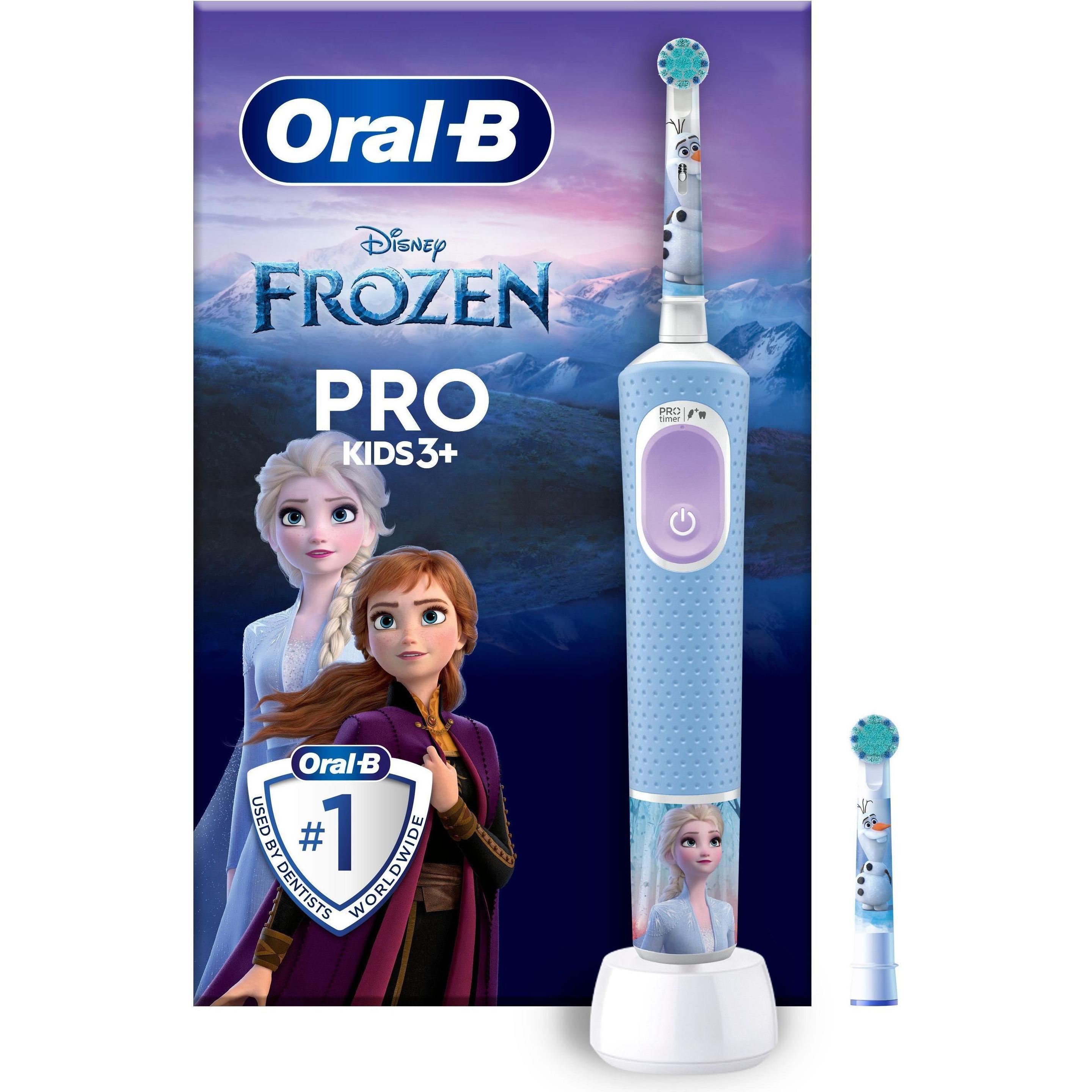Oral-B, Elektrische Zahnbürste, Vitality Pro Kids Frozen HBOX (Oszillierende Zahnbürste)