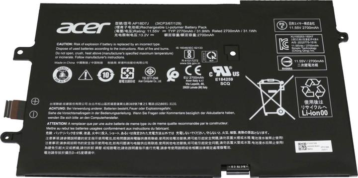 Actual product image Acer AP18D7J (3 cubicles, 2770 mAh)