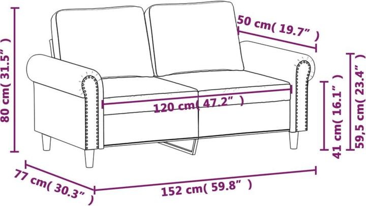 Produktbild vidaXL 2-Sitzer-Sofa (2-Sitzer)