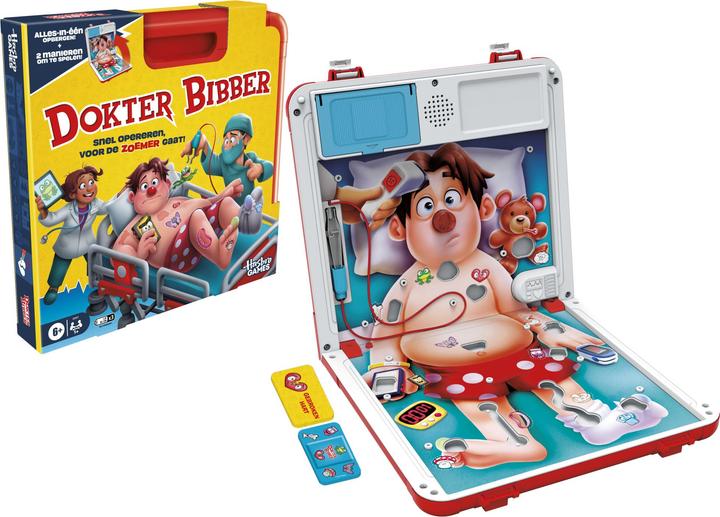 Produktbild Hasbro Doctor Bibber, electronic board game with all-in-one carrying case (Niederländisch)