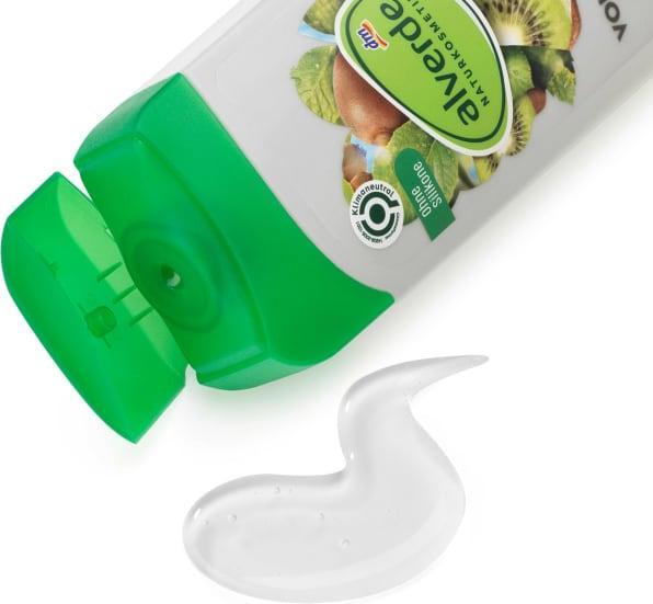 Actual product image dm alverde Volume organic kiwi organic apple mint (200 ml, Liquid shampoo)
