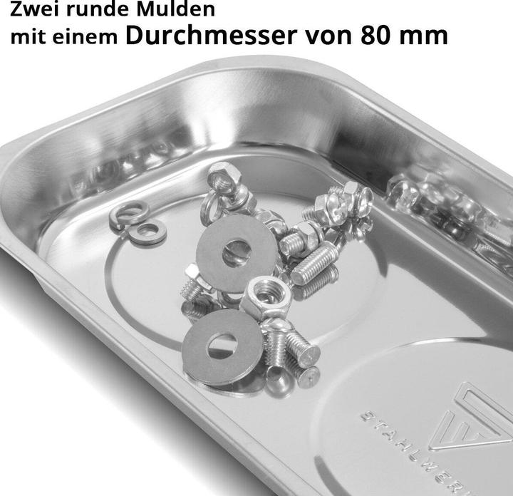 Produktbild Stahlwerk Magnetschale MS-28 ST 237 x 136 x 28 mm Magnetteller Schraubenschale (1 x)