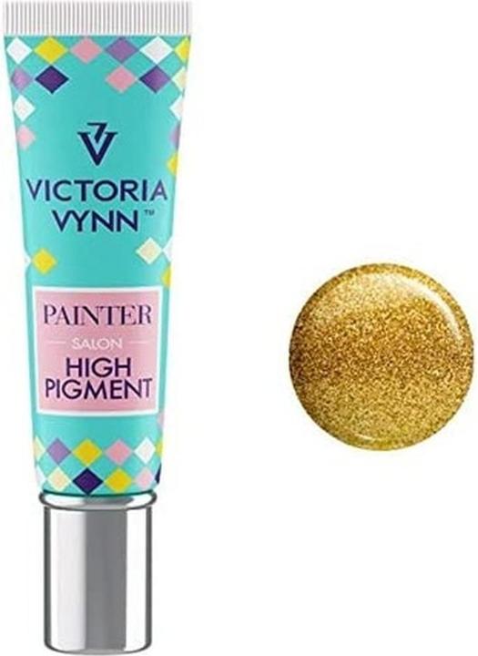 Actual product image Visconti Di Modrone Victoria Vynn High Pigment Painter UV LED Nail Art Manicure 7ml HP02 Gold (HP02 Gold, UV gel varnish)