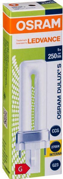 Actual product image Osram Energy-saving lamp 106 mm 230 V (G23, 257 lm, 1x)