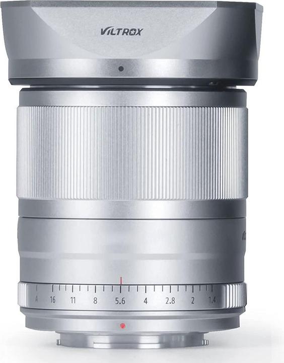 Actual product image Viltrox 23mm 33mm 56mm F1.4 Metal Square Hood Silver