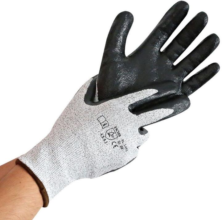 Image du produit Hygostar Gant de protection anti-coupures Cut Safe XL/10 gris-noir UE=12 paires (10)
