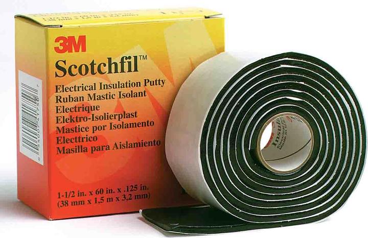 Actual product image 3M Scotchfil Insulating Tape, Rubber Sealing Tape Self Sealing Black, 3.18mm x 38mm x 1.5m, -5°C (38 mm)