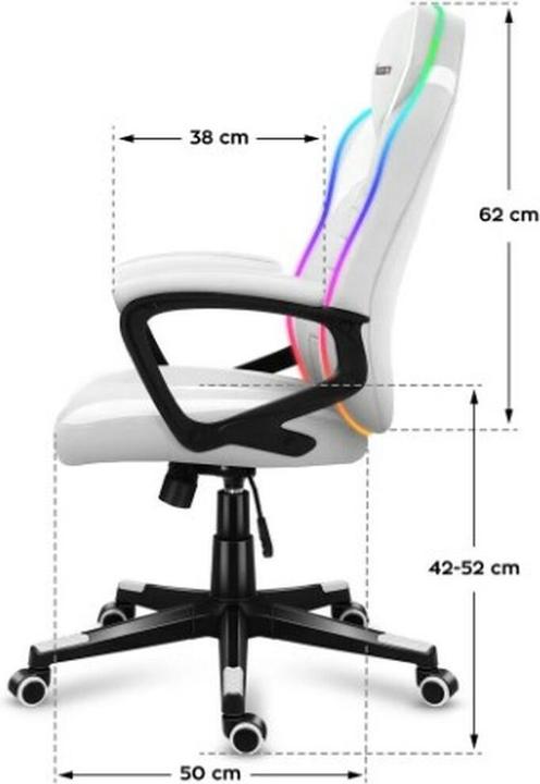 Image du produit Huzaro Fotel gamingowy Force 2.5 RGB WHITE MESH