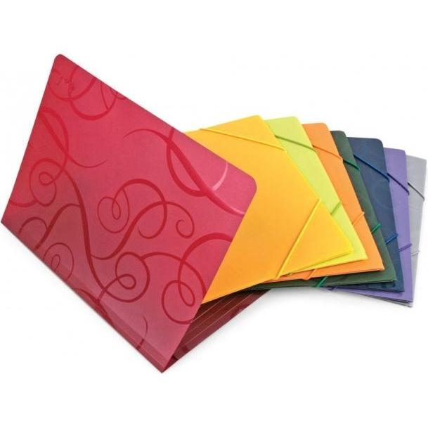 Forpus, Busta portadocumenti, Cartella con gommini Barocco, A4, plastica, verde 0816-031 (A4)