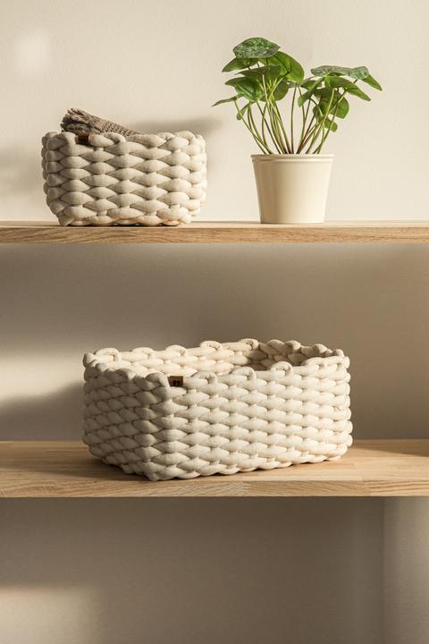 Produktbild Bigso BASKET Aufbewahrungskorb Weiss M (25 cm)