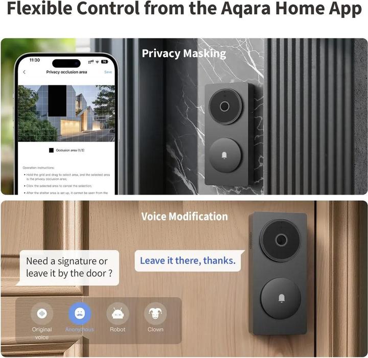 Actual product image Aqara Smart Video Doorbell G410 (Wi-Fi)