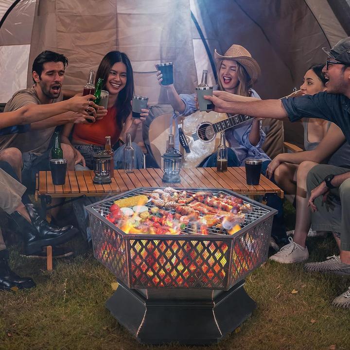 Produktbild Tlsunny Feuerschale mit Grillrost (66 cm)