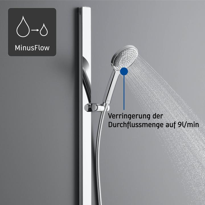 Productafbeelding Duravit Universal handdouche 110, 3 straal, MinusFlow chroom / chroom (3 Typen balken, 8.80 l/min)