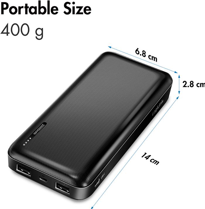 Produktbild LogiLink PA0323 (20000 mAh, 12 W, 74 Wh)