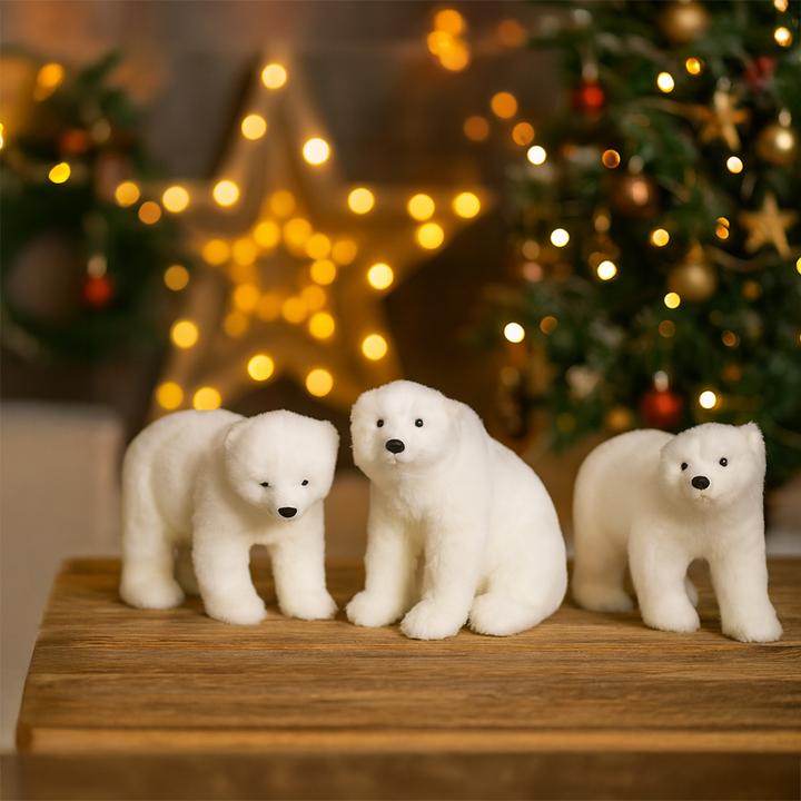 Produktbild Viana Dekofiguren Eisbären 3St stehend und sitzend winterlich