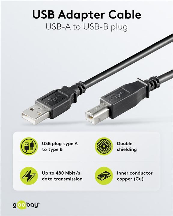 Actual product image Goobay USB 2.0 Hi-Speed (1 m, USB 2.0)