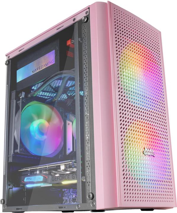 Image du produit Mars Gaming Boitier Mini Tour Micro Atx Mc300 RGB Avec Panneau Vitré (Rose) (mATX, Mini-ITX)