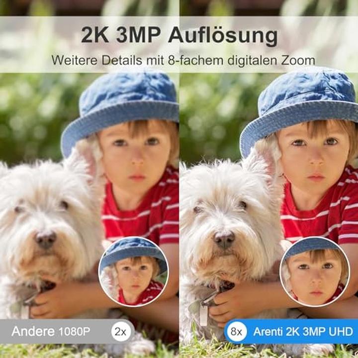 Immagine prodotto Arenti UE+SP2-EU Telecamera di sorveglianza IP WLAN 2304 x 1296 pixel (2304 x 1296 Pixels)