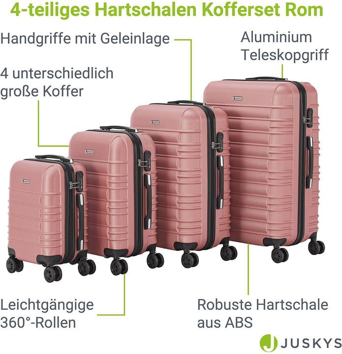 Image du produit Juskys Set de valises rigides Rome (120 l)