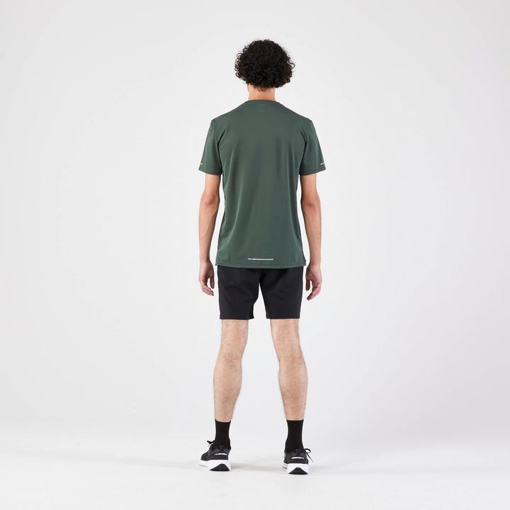 Image du produit Kiprun Maillot de course à manches courtes homme respirant - Run 500 Dry vert foncé (XL)